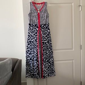 Chico’s Animal Print Maxi Sleeveless Dress